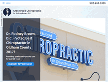 Tablet Screenshot of crestwoodchiropractic.com